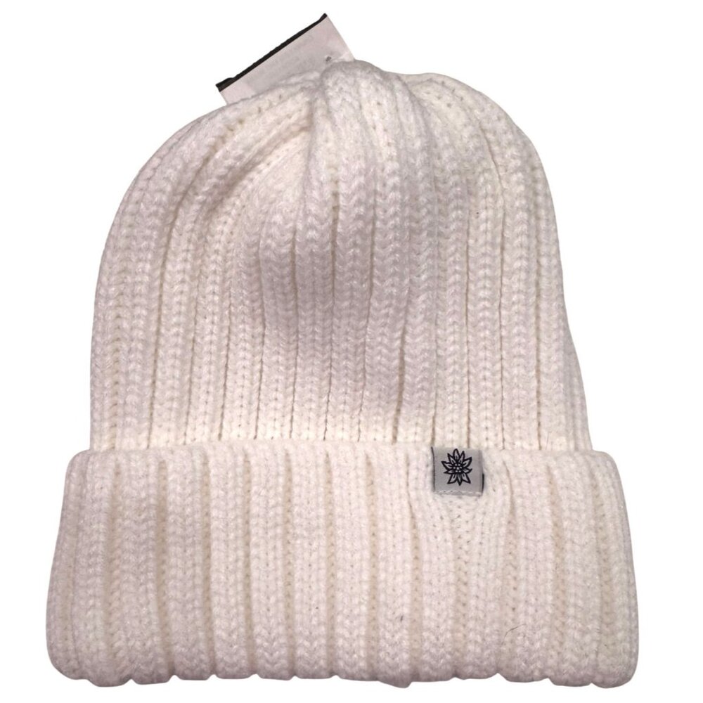 Alpine Design White Elderweis Knit Hat NWT Beanie $16 One Size Stretch
